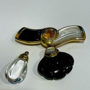 Kai Yin Lo/KYLO designer vintage brooch with two interchangeable gemstones